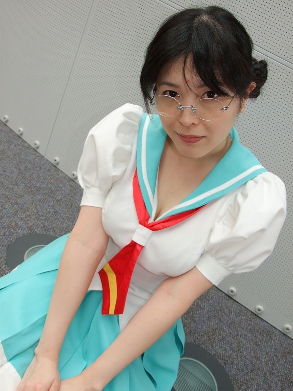 himemiya anthy, shoujo kakumei utena, photo (medium), cosplay, glasses, sachika, school uniform, serafuku