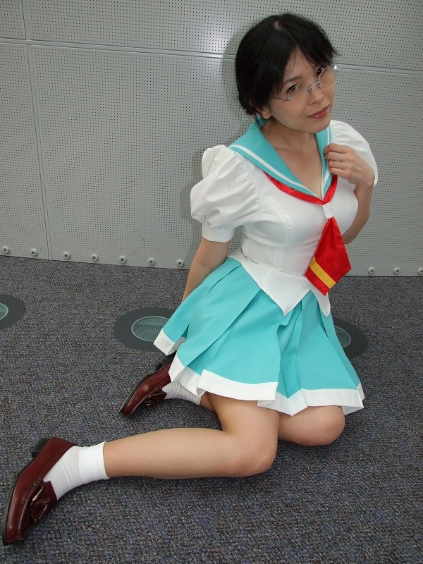 himemiya anthy, shoujo kakumei utena, photo (medium), cosplay, glasses, sachika, school uniform, serafuku, socks