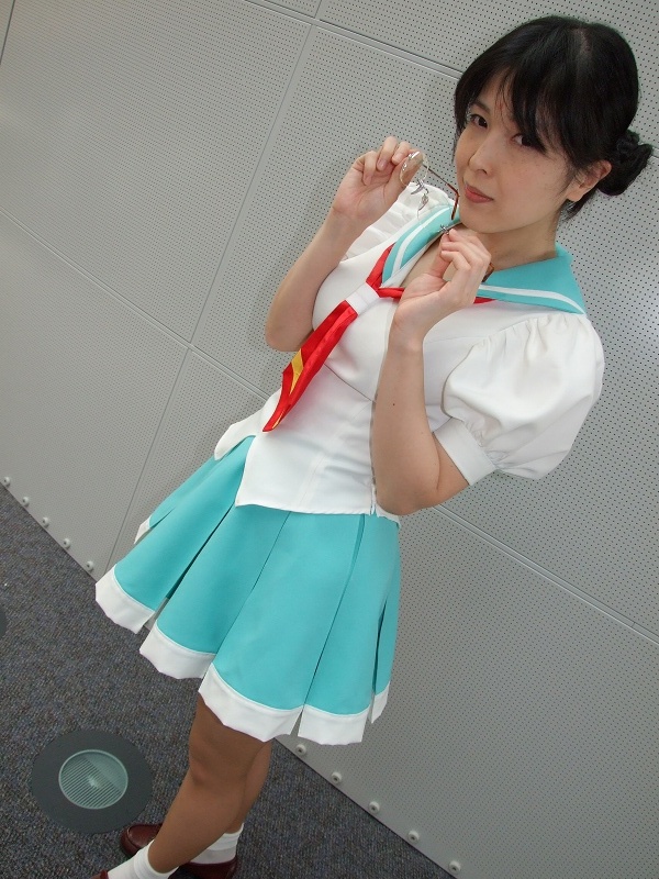 himemiya anthy, shoujo kakumei utena, photo (medium), cosplay, glasses, sachika, school uniform, serafuku, socks