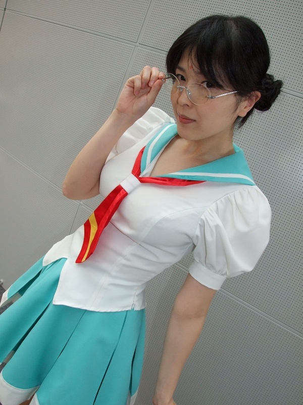 himemiya anthy, shoujo kakumei utena, photo (medium), cosplay, glasses, sachika, school uniform, serafuku