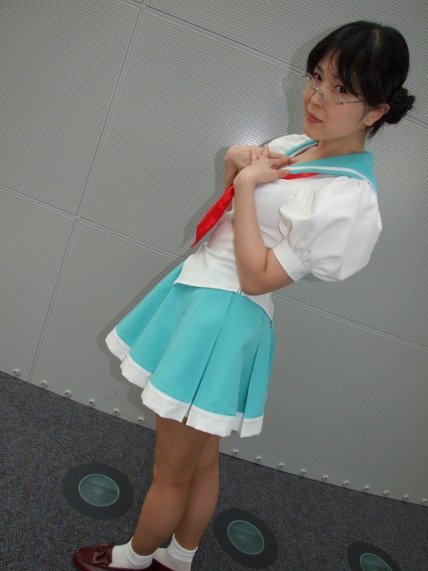 himemiya anthy, shoujo kakumei utena, photo (medium), cosplay, glasses, sachika, school uniform, serafuku, socks