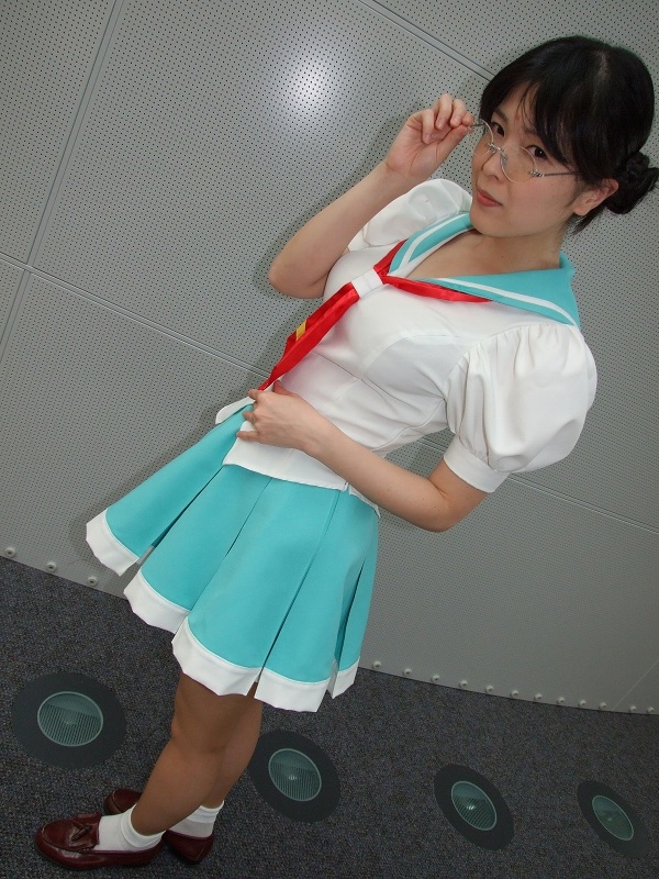 himemiya anthy, shoujo kakumei utena, photo (medium), cosplay, glasses, sachika, school uniform, serafuku, socks