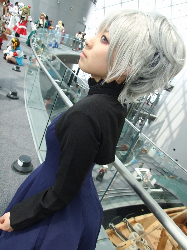 yin (darker than black), darker than black, silver hair, photo (medium), tagme, cosplay, dress, nomura mizuho