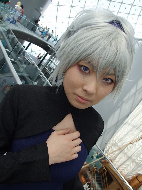 yin (darker than black), darker than black, silver hair, photo (medium), tagme, cosplay, dress, nomura mizuho