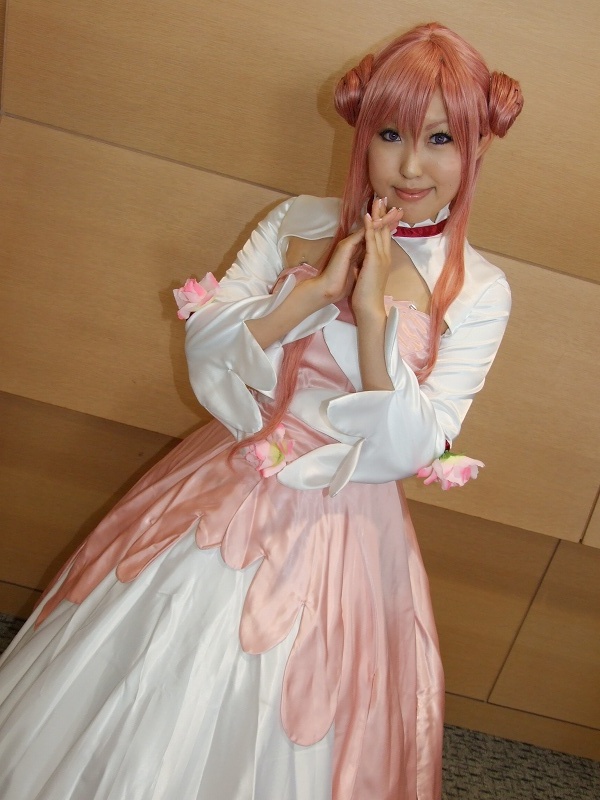 euphemia li britannia, moeka (cosplayer), code geass, photo (medium), cosplay, evening gown, flower