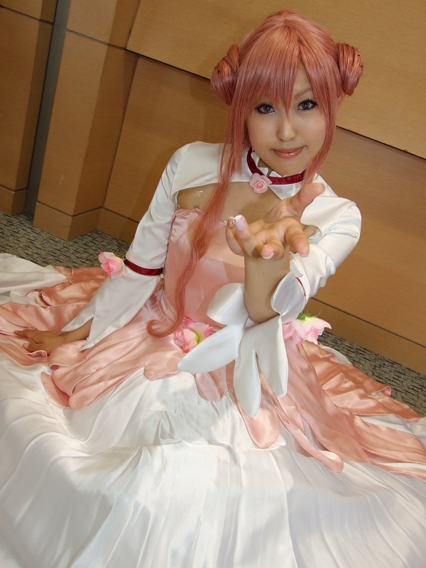 euphemia li britannia, moeka (cosplayer), code geass, photo (medium), cosplay, evening gown, flower