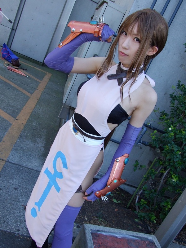 tia noto yoko, photo (medium), cosplay, elbow gloves, gauntlets, gloves, thighhighs, wakana ruri