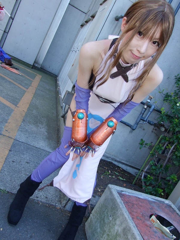 tia noto yoko, photo (medium), cosplay, elbow gloves, gauntlets, gloves, thighhighs, wakana ruri