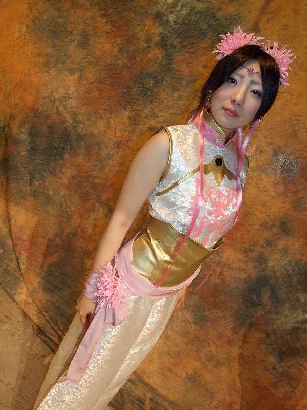 amane, diao chan, shin sangoku musou, photo (medium), china dress, chinese clothes, cosplay, dress, flower, hair ribbon, ribbon