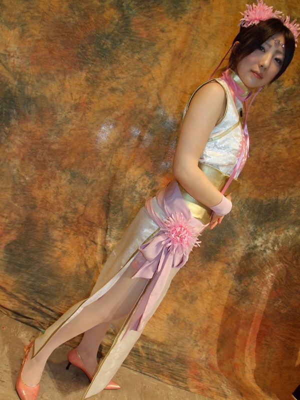 amane, diao chan, shin sangoku musou, photo (medium), china dress, chinese clothes, cosplay, dress, flower, hair ribbon, ribbon