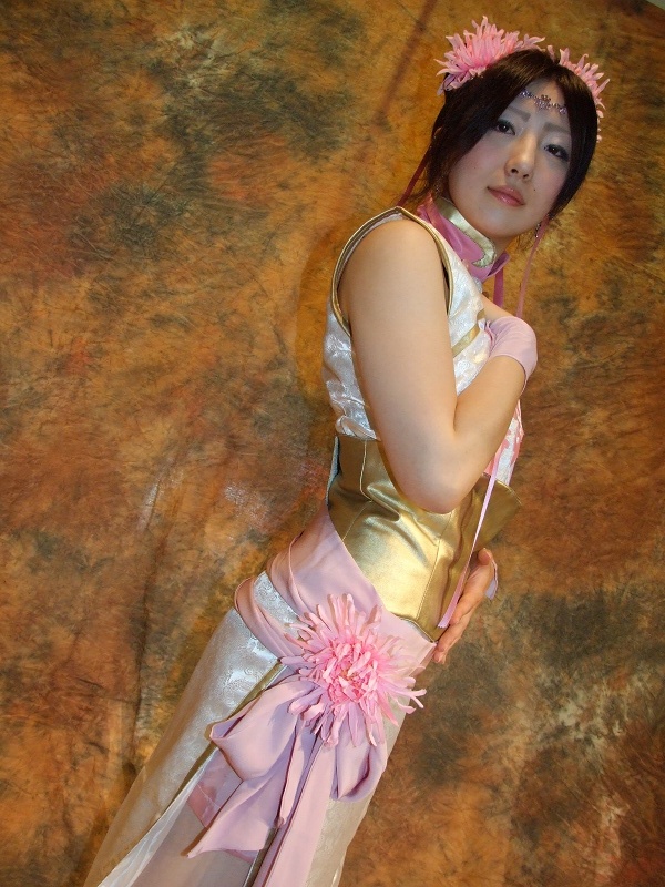 amane, diao chan, shin sangoku musou, photo (medium), china dress, chinese clothes, cosplay, dress, flower, hair ribbon, ribbon