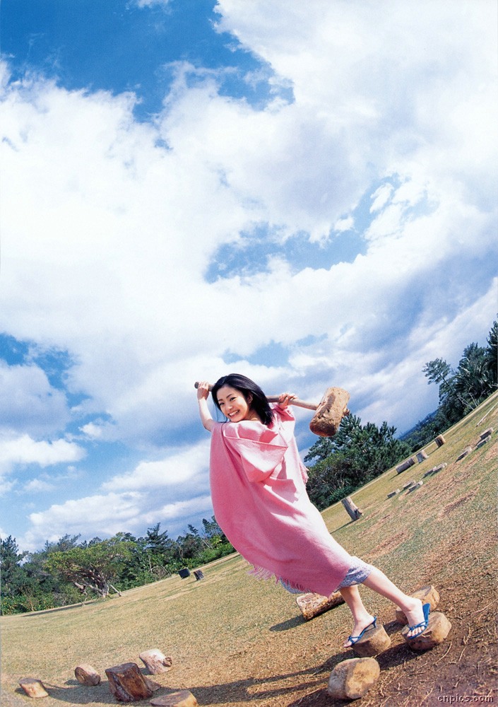 ueto aya, photo (medium), blanket, dress, mallet
