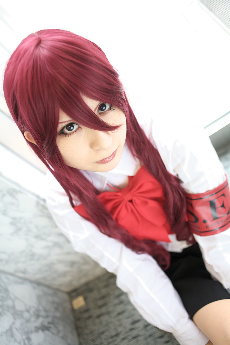 kirijou mitsuru, atlus, persona, persona 3, highres, photo (medium), armband, cosplay, kaminariko, red hair, school uniform, serafuku