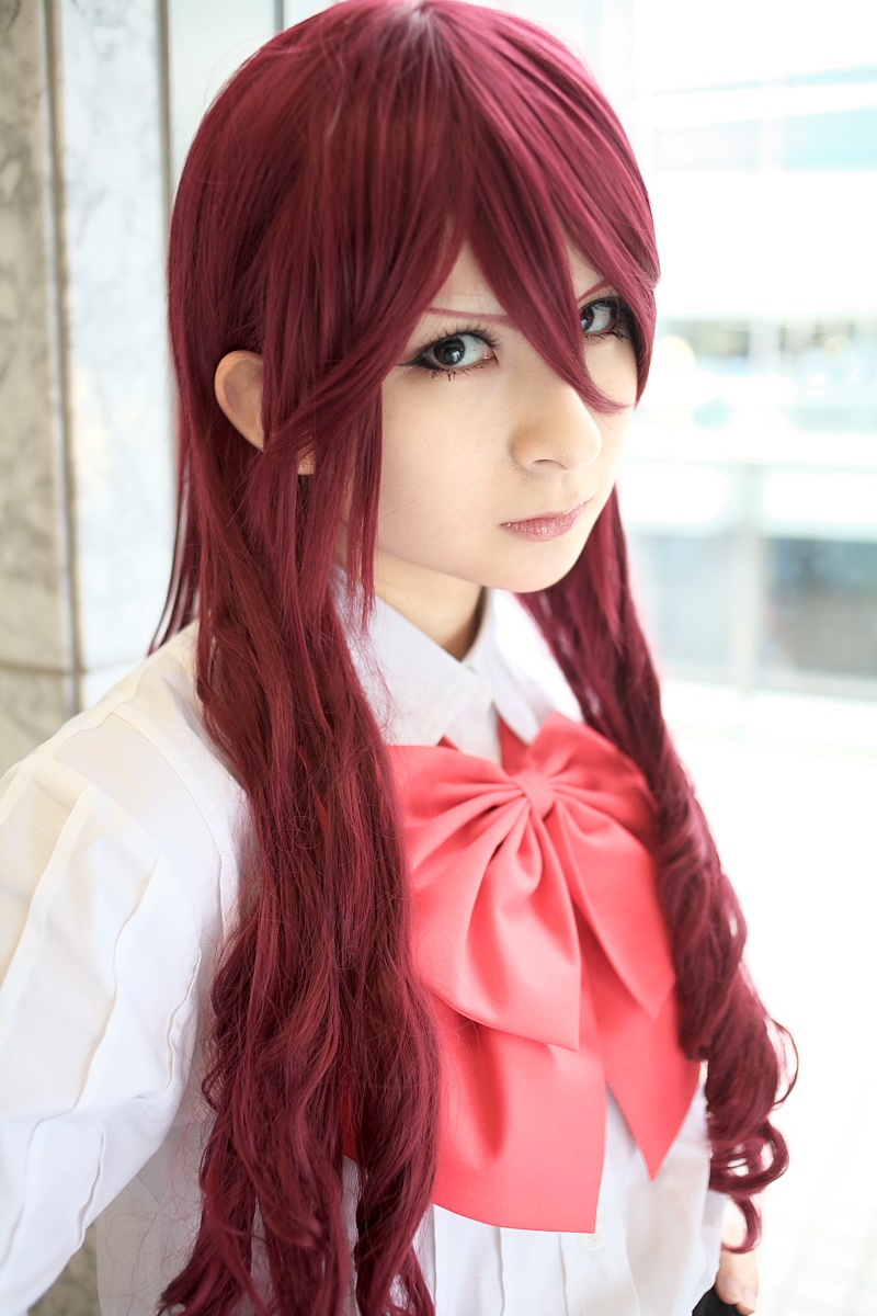 kirijou mitsuru, atlus, persona, persona 3, highres, photo (medium), armband, cosplay, kaminariko, red hair, school uniform, serafuku