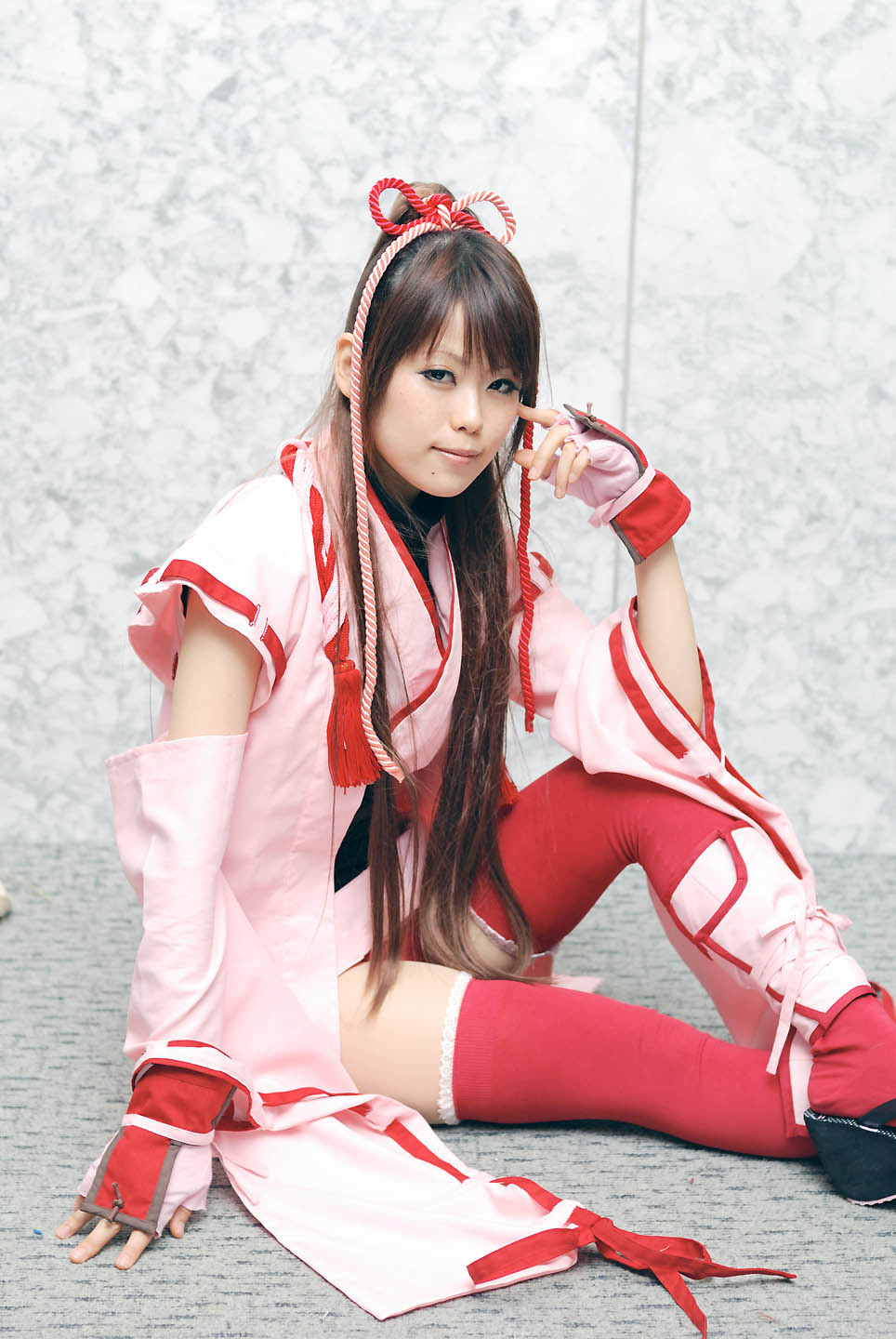 peco, character request, highres, photo (medium), source request, cosplay, gloves, thighhighs