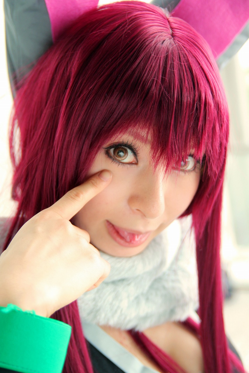 ari (model), shiwasu mina, getsumento heiki miina, highres, photo (medium), animal ears, cosplay, fur trim, rabbit ears