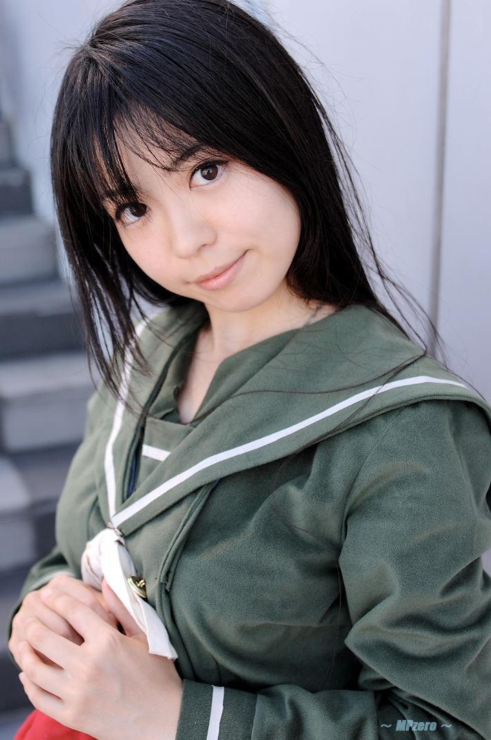 shana, shakugan no shana, photo (medium), cosplay, katana, misumi shoko, red hair, sailor, school uniform, serafuku, sword, weapon