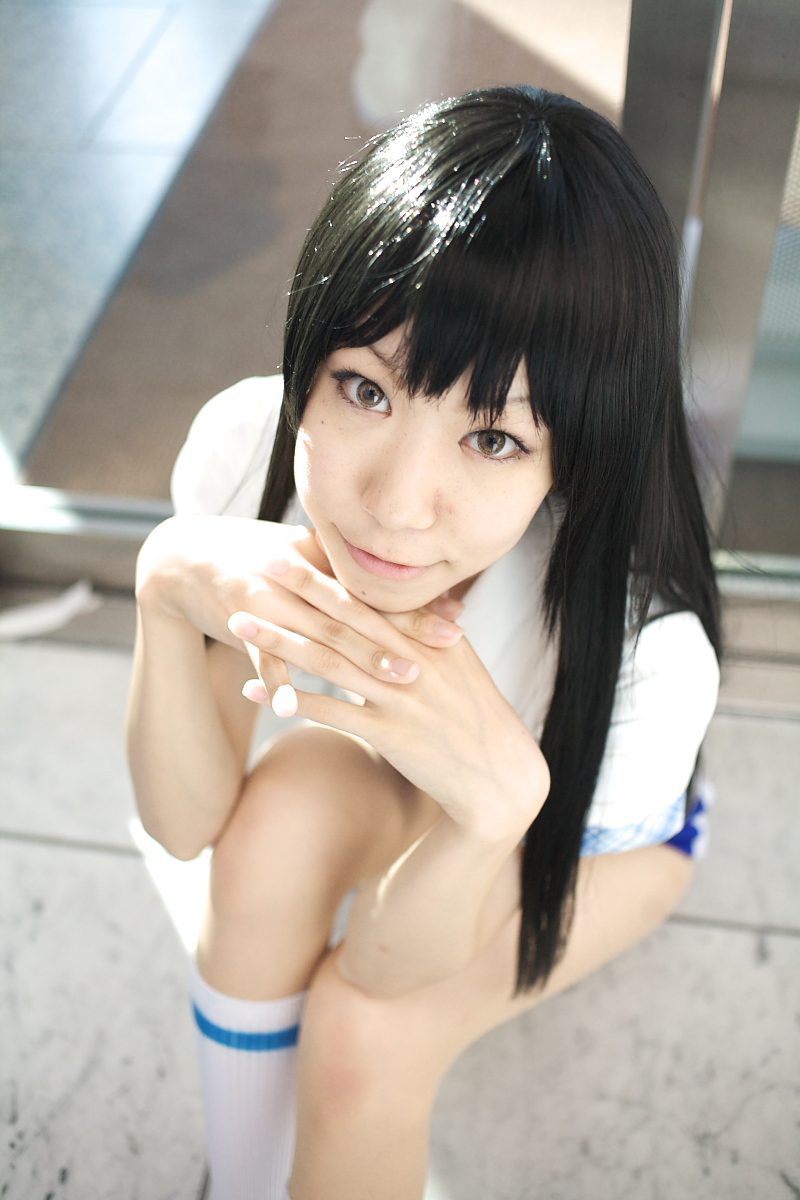 character request, highres, photo (medium), source request, cosplay, gym uniform, mizuori, socks