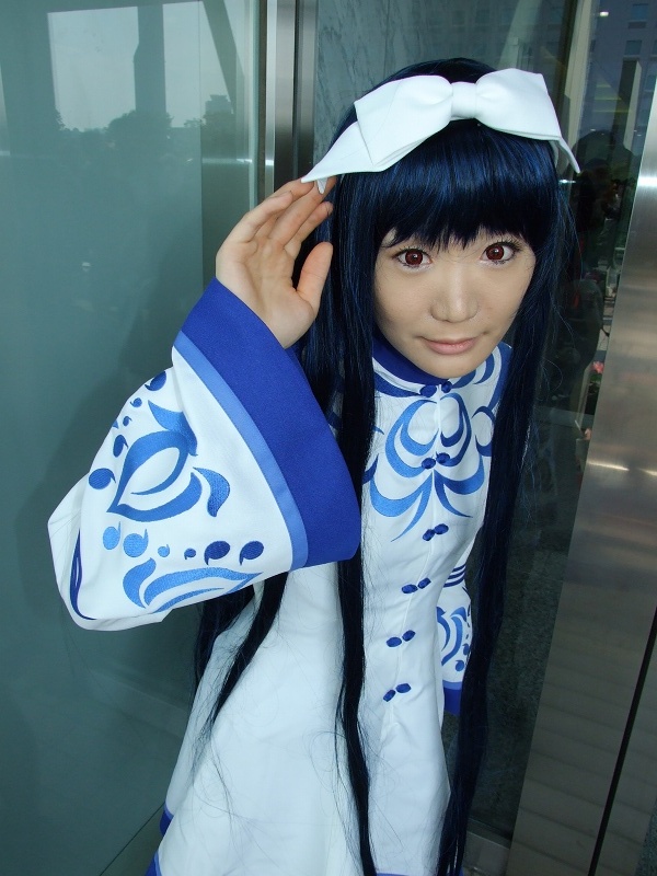 seiru, kawakabe momoka, touka gettan, photo (medium), bow, cosplay, dress, flower, hair bow