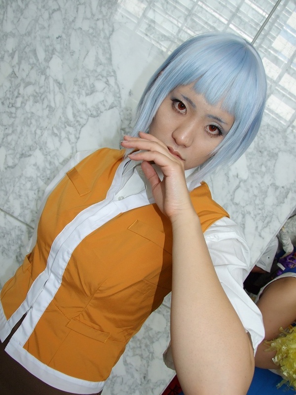 miyu greer, my-hime, photo (medium), blue hair, cosplay, school uniform, serafuku, tamaki shuri