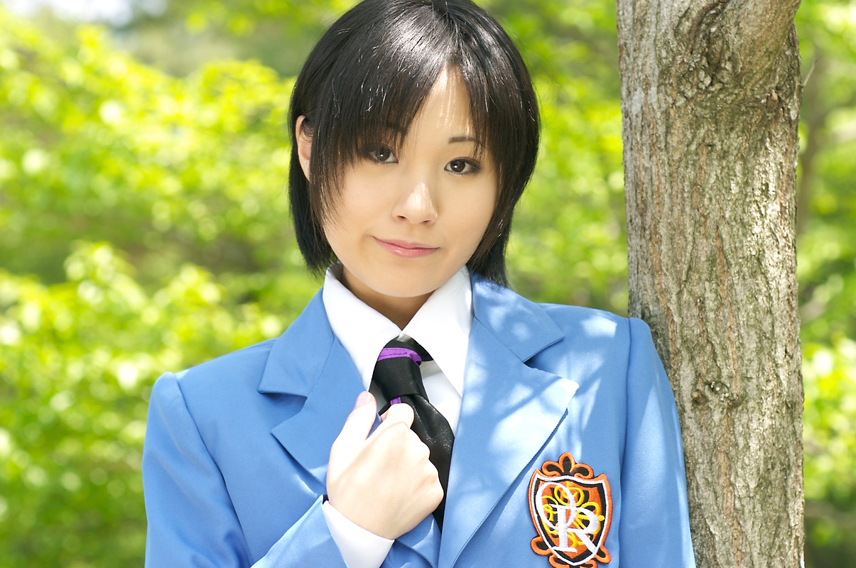 suzukaze yuuki, fujioka haruhi, ouran high school host club, photo (medium), blazer, cosplay, school uniform
