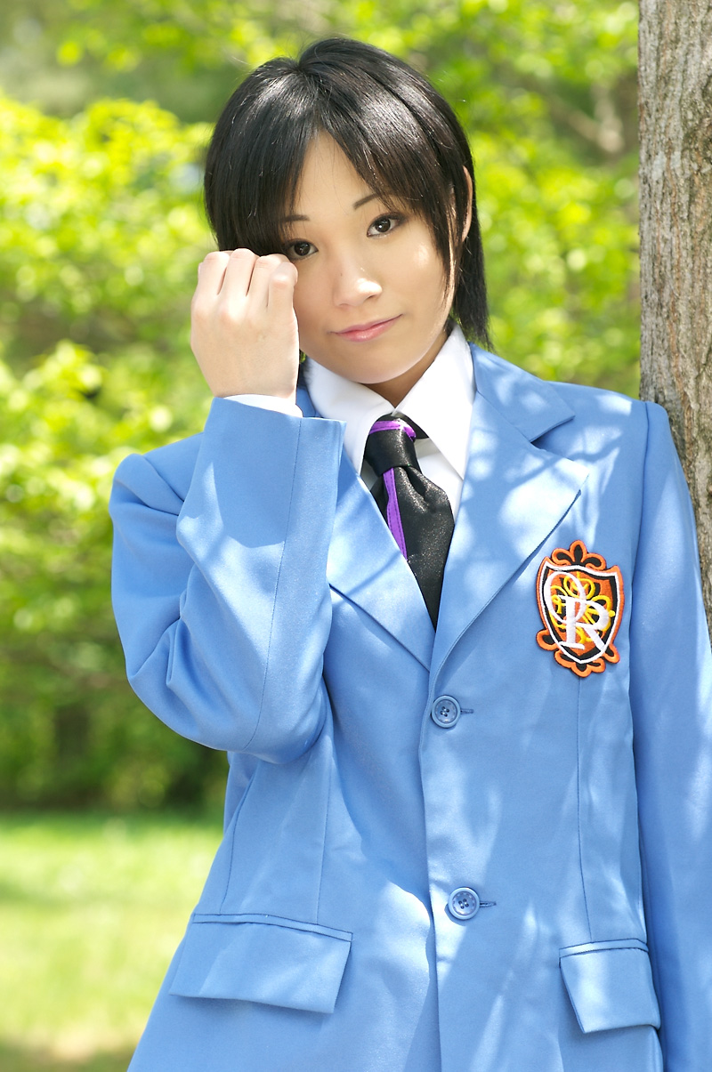 suzukaze yuuki, fujioka haruhi, ouran high school host club, highres, photo (medium), blazer, cosplay, school uniform