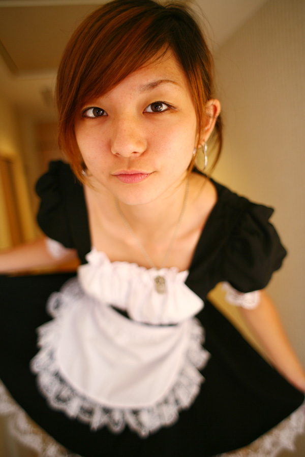 maya, photo (medium), apron, cosplay, dog tags, maid, maid apron