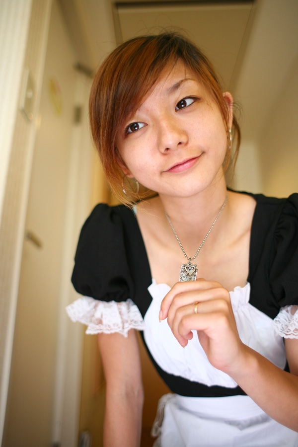 maya, photo (medium), apron, cosplay, dog tags, maid, maid apron