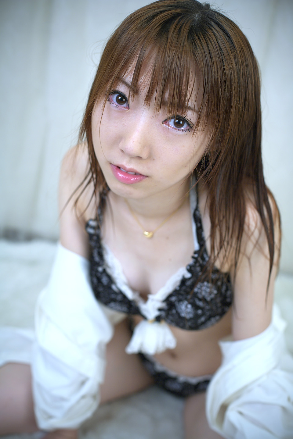 rin, highres, photo (medium), bra, lace, lingerie, panties, underwear