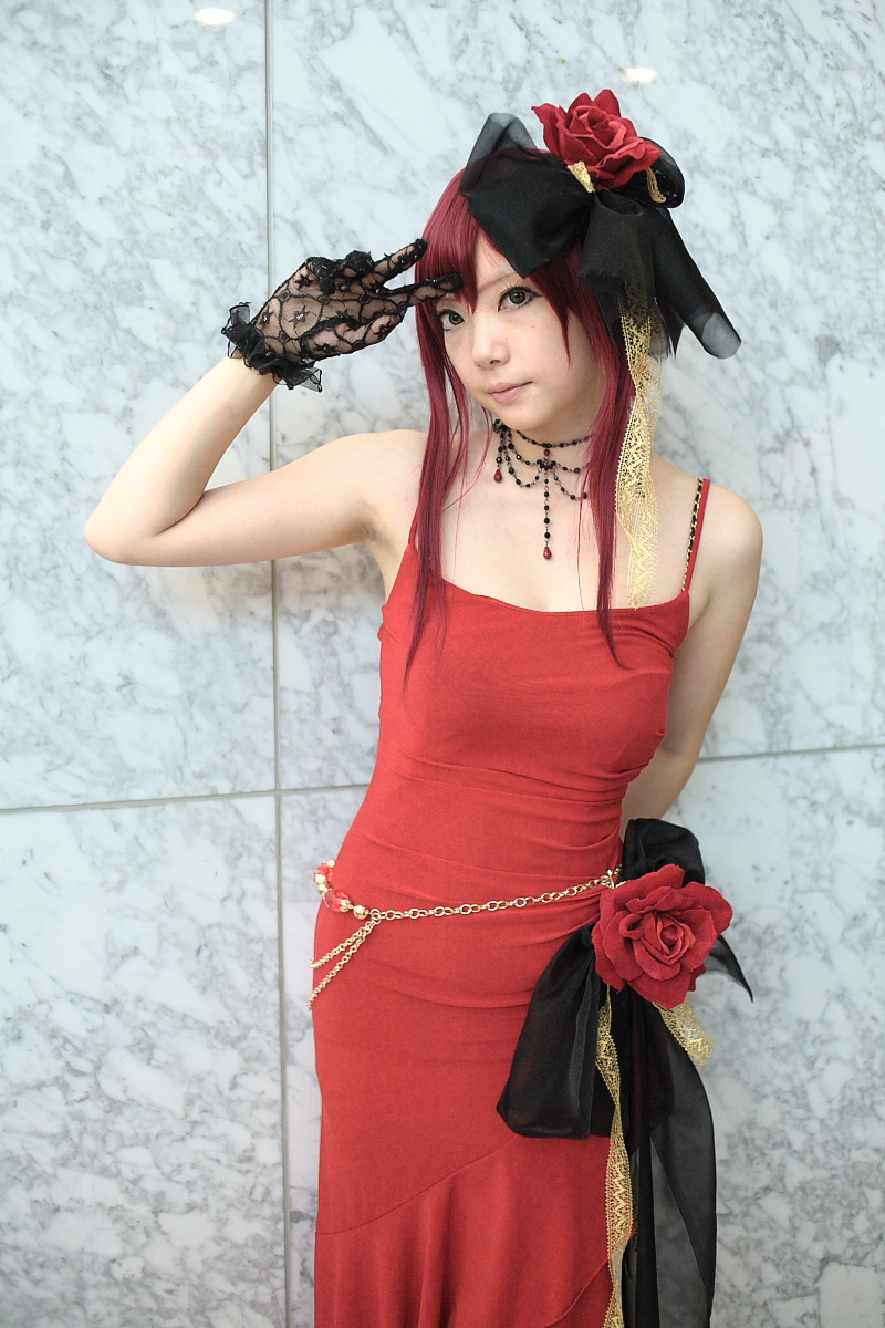 roberia maria della firenza, ibara, sound horizon, highres, photo (medium), cosplay, dress, flower, gloves, hair ribbon, lace, ribbon