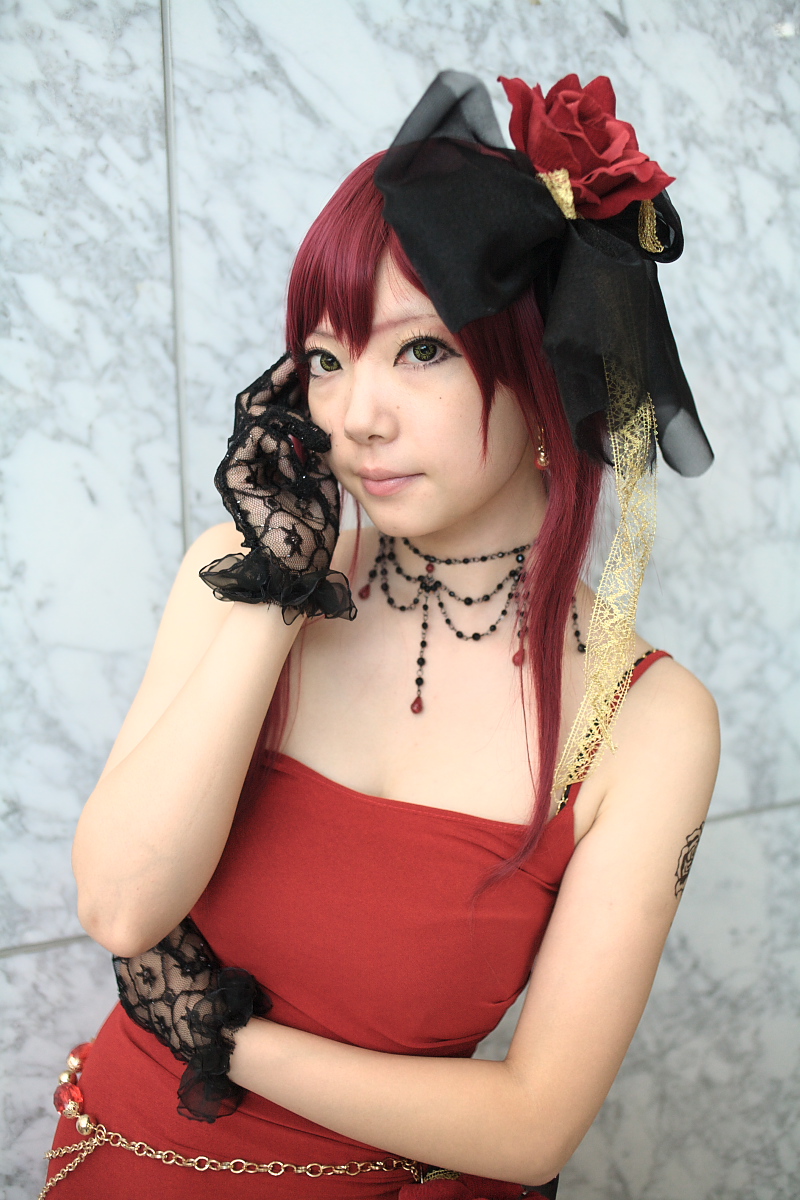 roberia maria della firenza, ibara, sound horizon, highres, photo (medium), cosplay, dress, flower, gloves, hair ribbon, lace, ribbon
