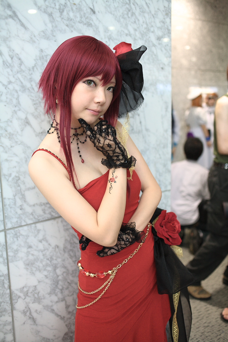 roberia maria della firenza, ibara, sound horizon, highres, photo (medium), cosplay, dress, flower, gloves, hair ribbon, lace, ribbon