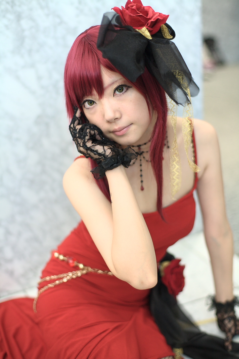 roberia maria della firenza, ibara, sound horizon, highres, photo (medium), cosplay, dress, flower, gloves, hair ribbon, lace, ribbon