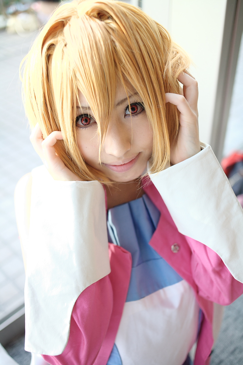stellar loussier, gundam, gundam seed, gundam seed destiny, highres, photo (medium), source request, blonde hair, cosplay, stellar loussier (cosplay), tsukiichi