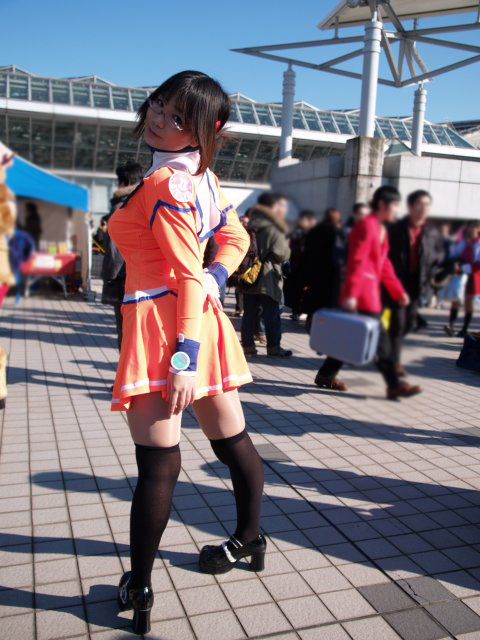 chocoball, fujisawa yayoi, uchuu no stellvia, photo (medium), asian, braid, cosplay, glasses, thighhighs