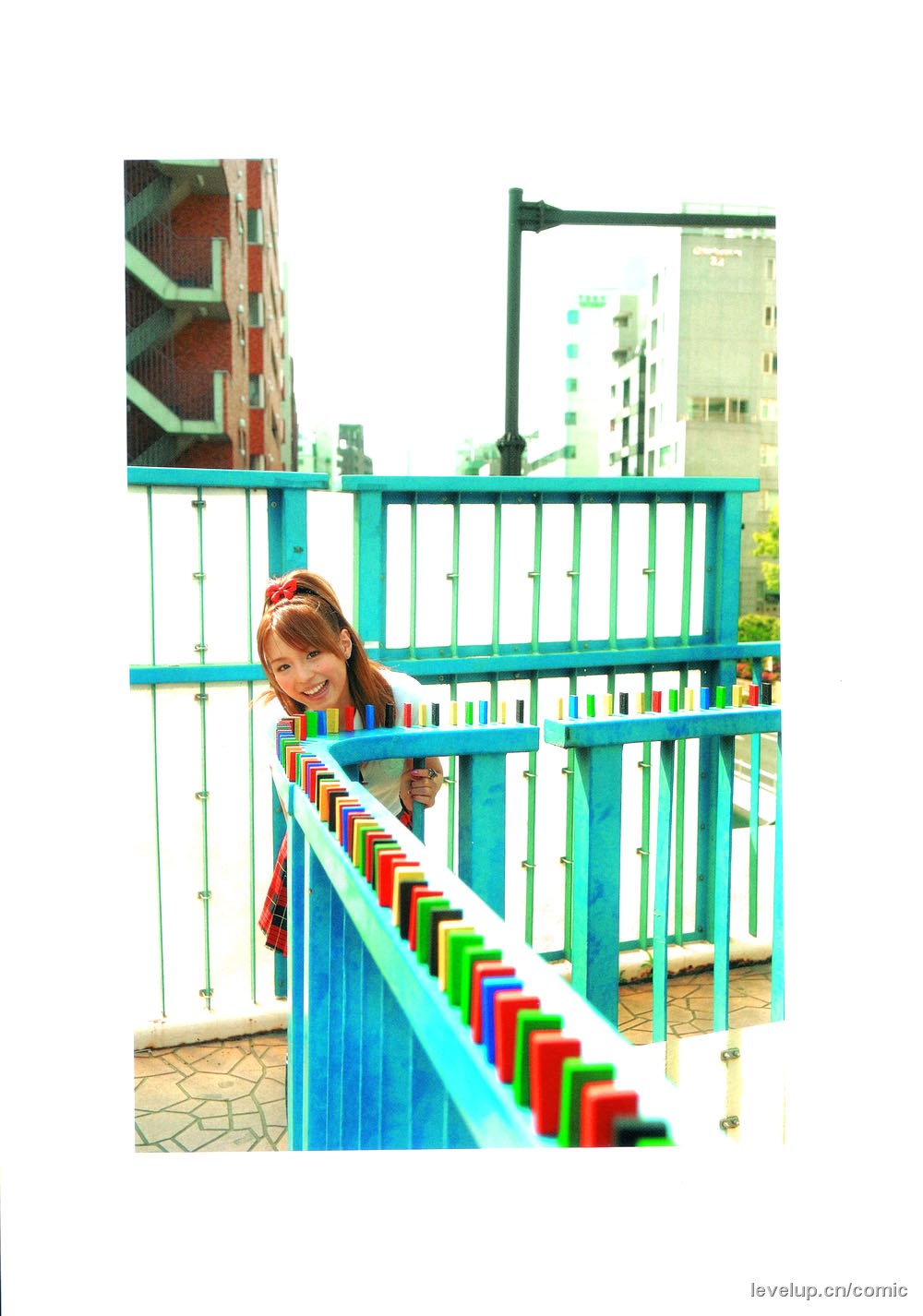 hirano aya, highres, photo (medium), tagme, cosplay, dominos, school uniform, serafuku