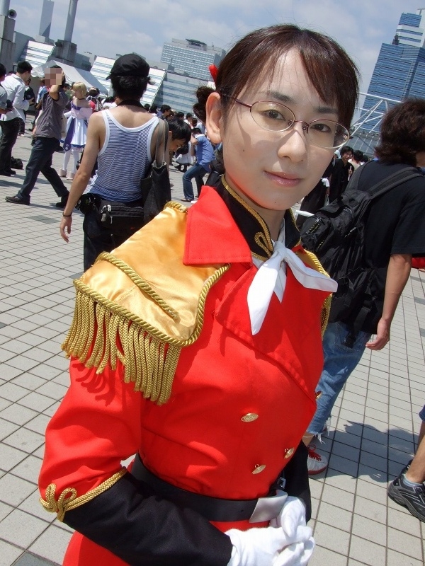 colonel une, lady une, gundam, gundam wing, model request, photo (medium), boots, cosplay, glasses, military, military uniform