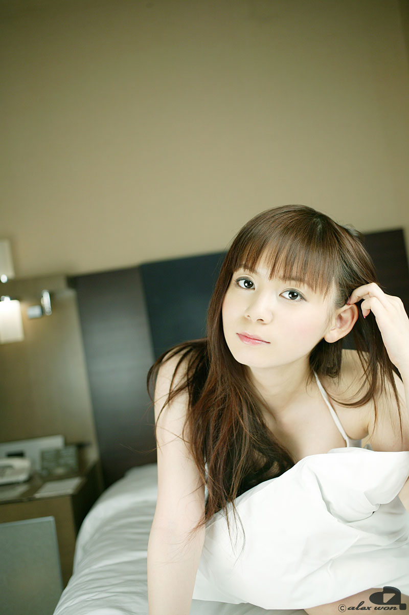 nakagawa shoko, highres, photo (medium), tagme, bed, bra, lingerie, underwear