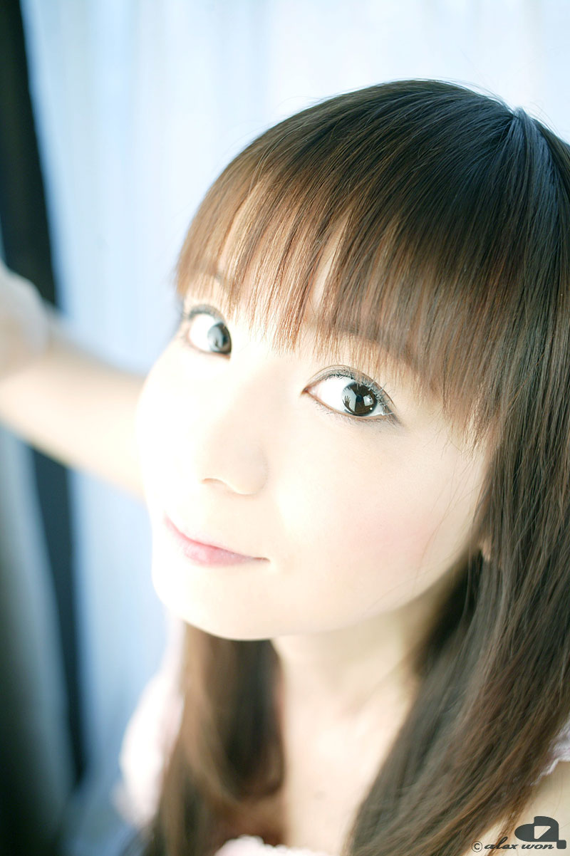 nakagawa shoko, highres, photo (medium), tagme, 1girl, brown hair, long hair, smile, tank top