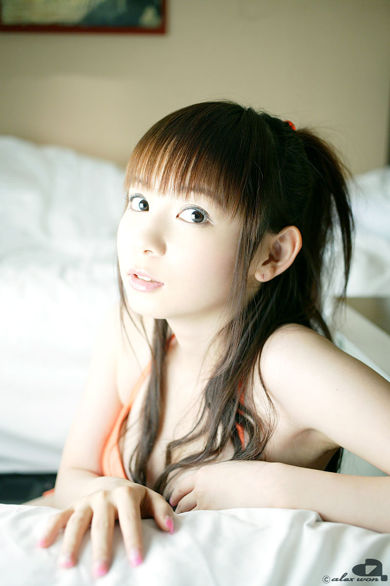 nakagawa shoko, highres, photo (medium), tagme, bed, bikini, side-tie bikini bottom, swimsuit