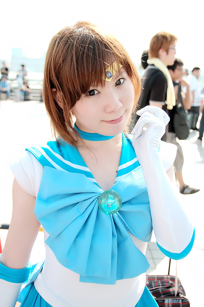 mizuno ami, sailor mercury, yomomi, bishoujo senshi sailor moon, photo (medium), cosplay, school uniform, serafuku