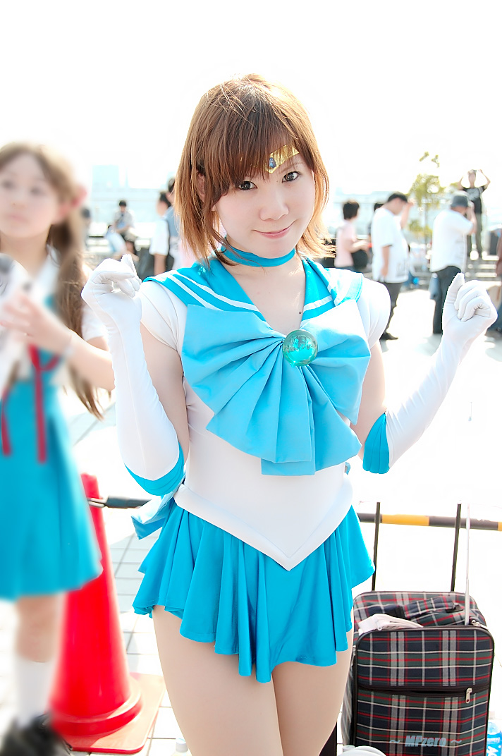 mizuno ami, sailor mercury, yomomi, bishoujo senshi sailor moon, photo (medium), cosplay, school uniform, serafuku