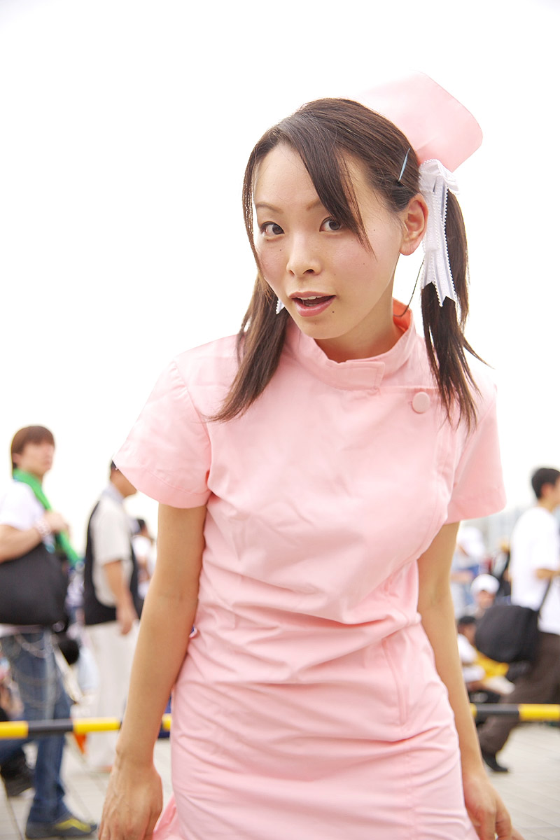 yuu (455687), kodama hikaru, yakin byoutou, highres, photo (medium), bow, cosplay, hair bow, nurse