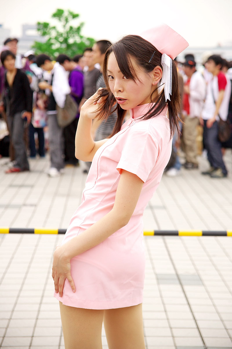 yuu (455687), kodama hikaru, yakin byoutou, highres, photo (medium), bow, cosplay, hair bow, nurse