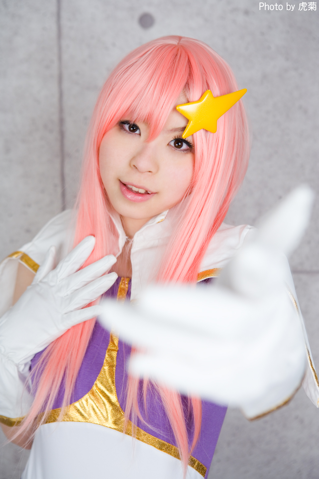 katou mari, meer campbell, gundam, gundam seed, gundam seed destiny, highres, photo (medium), cosplay, gloves, pink hair