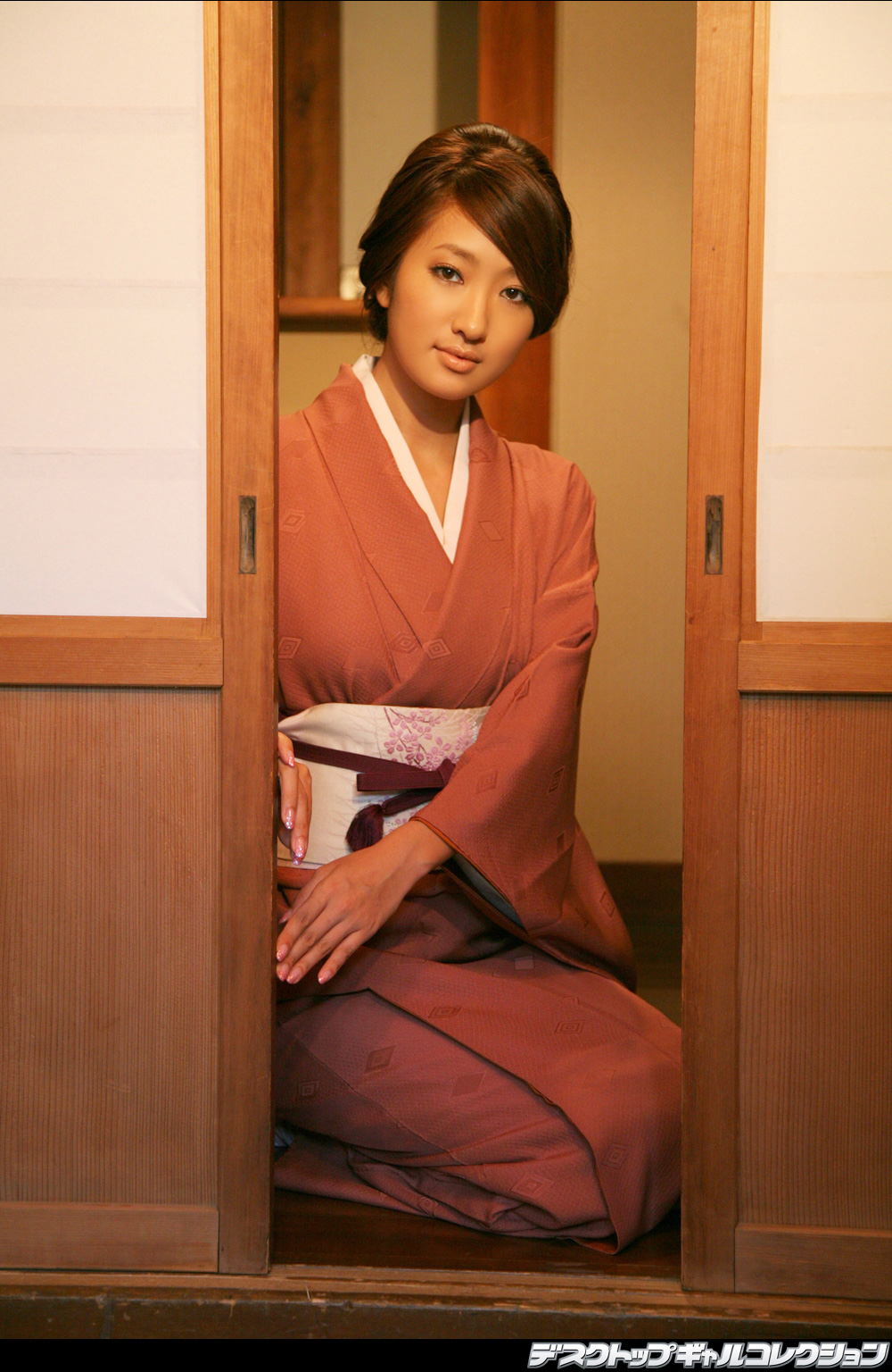 ando sayako, highres, photo (medium), tagme, japanese clothes, kimono