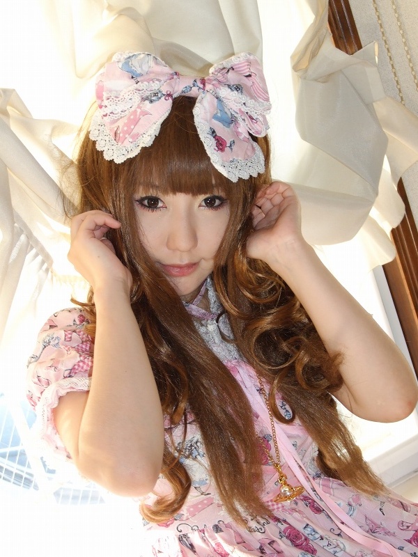 poo (saku), photo (medium), tagme, bow, dress, hair bow, jewelry, pendant