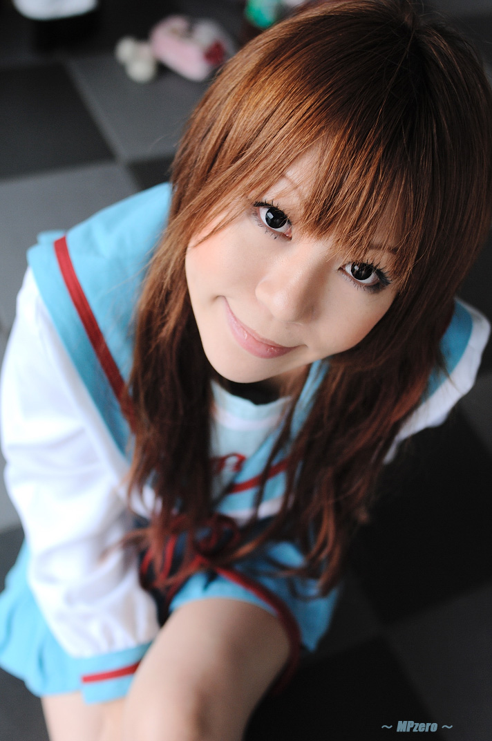 asahina mikuru, suzumiya haruhi no yuuutsu, photo (medium), ai, cosplay, sailor, school uniform, serafuku