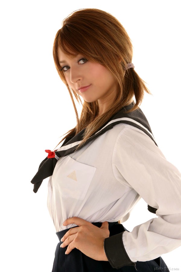 leah dizon, photo (medium), cosplay, sailor, school uniform, serafuku, twintails