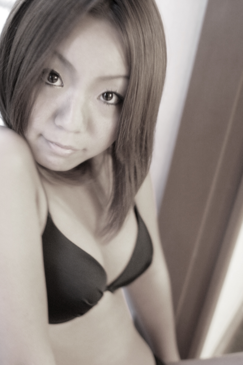 highres, photo (medium), tagme, ai, bra, lingerie, monochrome, underwear